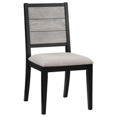 Elodie 7-piece Dining Table Set with Extension Leaf Grey and Black - 121221-S7