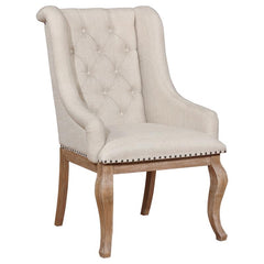 Brockway Tufted Arm Chairs Cream and Barley Brown (Set of 2) - 110293