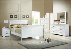 Louis Philippe 6-drawer Dresser with Mirror White - 204693M
