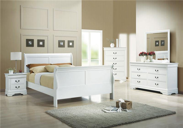 Louis Philippe 5-piece Queen Bedroom Set White - 204691Q-S5