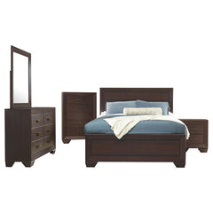 Kauffman 5-piece Eastern King Bedroom Set Dark Cocoa - 204391KE-S5