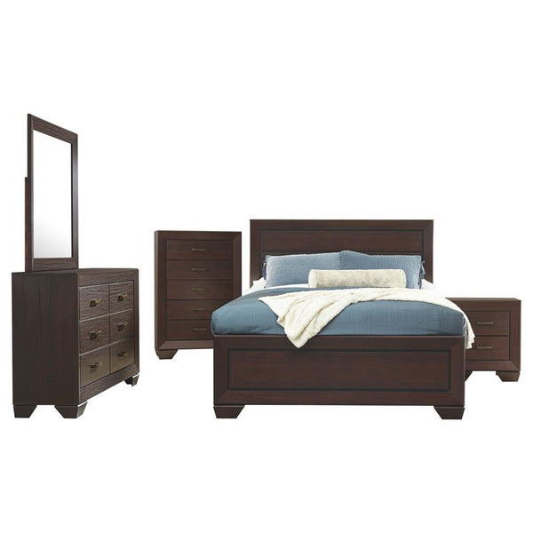 Kauffman 5-piece Queen Bedroom Set Dark Cocoa - 204391Q-S5