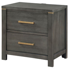 Kieran 2-drawer Nightstand Grey - 224742