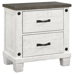 Lilith 4-piece Eastern King Bedroom Set Distressed White - 224471KE-S4