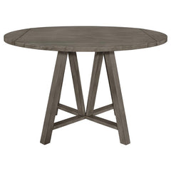 Athens Round Counter Height Table with Drop Leaf Barn Grey - 109858