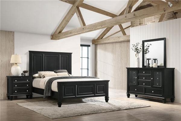 Sandy Beach 4-piece Queen Bedroom Set Black - 201321Q-S4