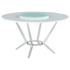 Abby 5-piece Dining Set White and Light Grey - 110321-S5