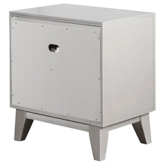 Leighton 2-drawer Nightstand Metallic Mercury - 204922