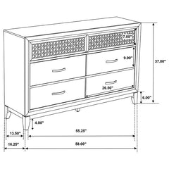 Valencia 4-piece Eastern King Bedroom Set Black - 223041KE-S4