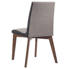 Redbridge Upholstered Side Chairs Grey and Natural Walnut (Set of 2) - 106592