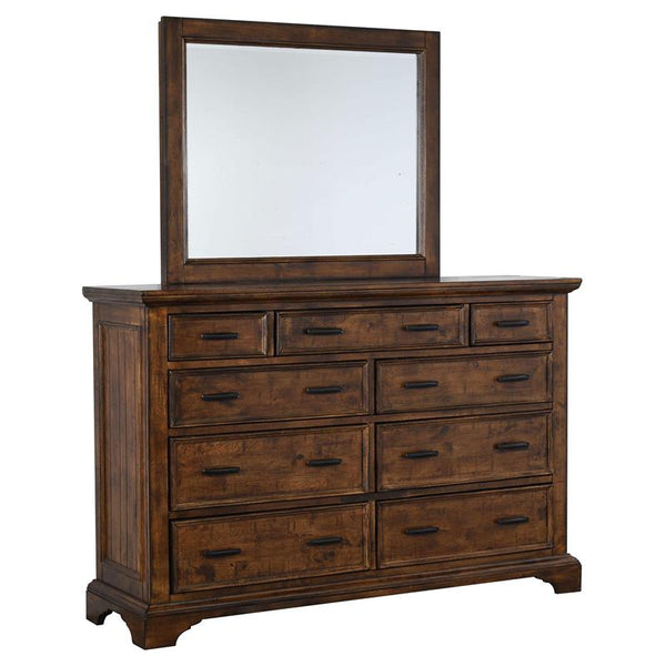Elk Grove 9-drawer Dresser with Mirror with Jewelry Tray Vintage Bourbon - 203893M