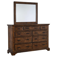 Elk Grove 9-drawer Dresser with Mirror with Jewelry Tray Vintage Bourbon - 203893M