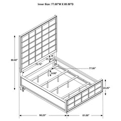 Durango Wood California King Panel Bed Smoked Peppercorn - 223261KW