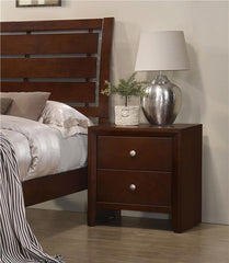 Serenity Rectangular 2-drawer Nightstand Rich Merlot - 201972