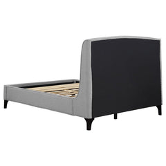 Mosby Upholstered Queen Wingback Bed Grey - 306021Q