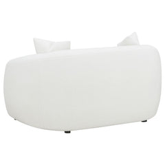 Isabella 2-piece Faux Sheepskin Upholstered Sofa Set Natural - 509871-S2