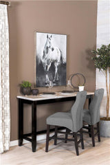 Toby Rectangular Marble Top Counter Height Table Espresso and White - 115528