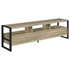 James 3-drawer Engineered Wood 71" TV Stand Distressed Pine - 704273