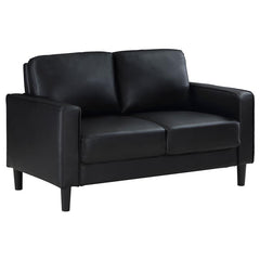 Ruth Upholstered Track Arm Loveseat Black - 508362
