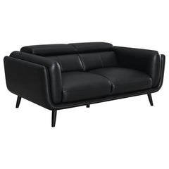 Shania 3-piece Upholstered Low Back Sofa Set Black - 509921-S3