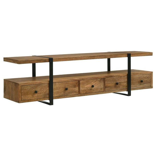 Otto 5-drawer Mango Wood 70" TV Stand Media Console Brown - 703243