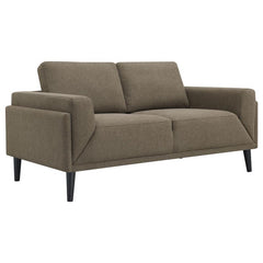 Rilynn 2-piece Upholstered Track Arm Sofa Set Brown - 509521-S2
