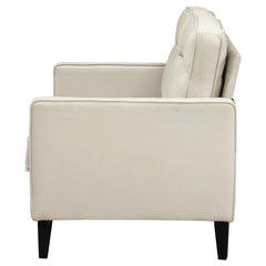 Jonah Upholstered Track Arm Loveseat Ivory - 509652