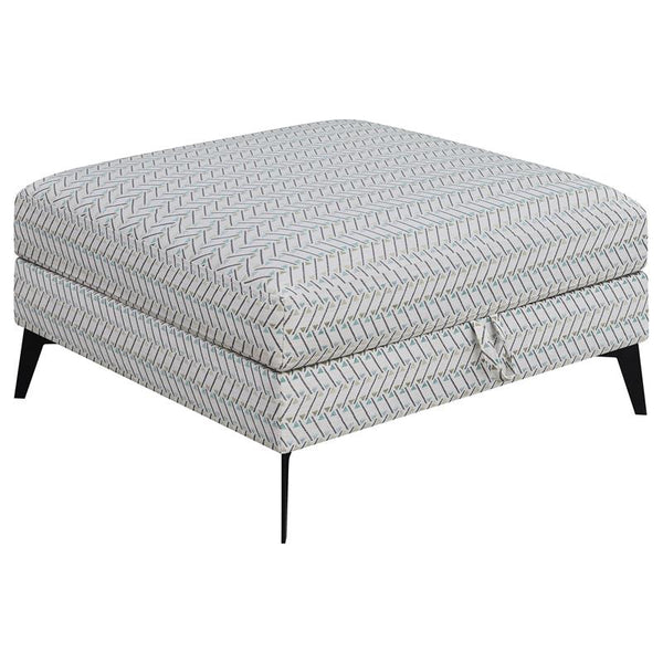 Clint Square Upholstered Tufted Storage Ottoman Aloe - 509807