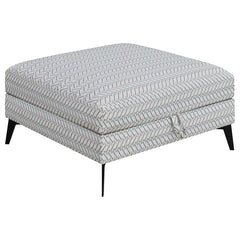Clint Square Upholstered Tufted Storage Ottoman Aloe - 509807