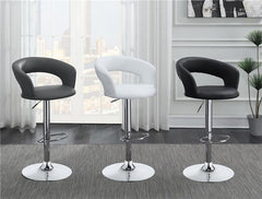 Barraza 29" Adjustable Height Bar Stool Grey and Chrome - 120397