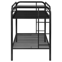 Morgan Metal Twin Over Twin Bunk Bed Black - 2256K