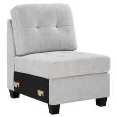 Georgina Upholstered Armless Chair Steel Beige - 551705