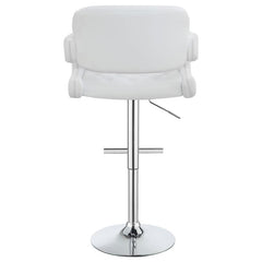 Brandi Adjustable Bar Stool Chrome and White - 102557