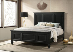Sandy Beach Wood Eastern King Panel Bed Black - 201321KE