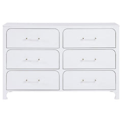 Anastasia 6-drawer Dresser Pearl White - 224753