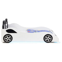 Cruiser Wood Twin LED Car Bed White - 400477