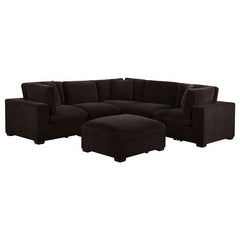 Lakeview 6-piece Upholstered Modular Sectional Chocolate - 551464-SET
