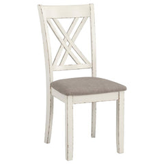 Fortress 7-piece Dining Set Chestnut and Vintage White - 190721