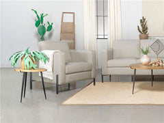 Tilly Upholstered Track Arm Accent Chair Oatmeal - 509903