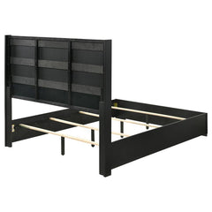 Blacktoft Wood Eastern King Panel Bed Black - 207101KE