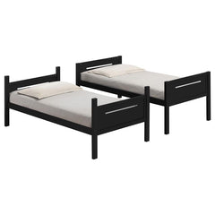 Littleton Wood Twin Over Twin Bunk Bed Black - 405051BLK