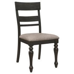 Bridget 7-piece Rectangular Dining Set Brown Brushed and Charcoal Sandthrough - 108221-S7