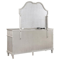 Evangeline 9-drawer Dresser with Mirror Silver Oak - 223393M