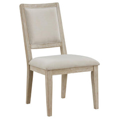 Trofello Upholstered Dining Side Chair White Washed and Beige (Set of 2) - 123122