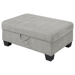 Whitson Rectangular Upholstered Storage Ottoman Stone - 509767