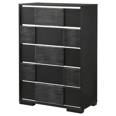 Blacktoft 5-drawer Chest Black - 207105