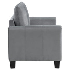 Davis Upholstered Rolled Arm Loveseat Grey - 509635