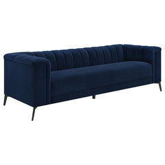 Chalet 3-piece Upholstered Tuxedo Arm Tufted Sofa Set Blue - 509211-S3