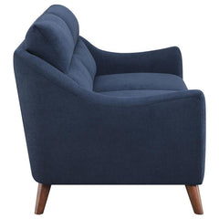 Gano Upholstered Sloped Arm Loveseat Navy Blue - 509515