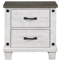 Lilith 2-drawer Nightstand Distressed White - 224472